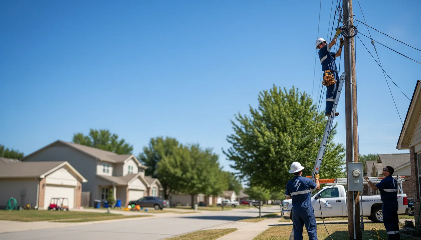 Residential electrician providing installation services in Plato, MN